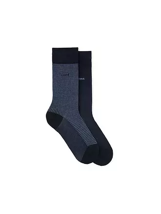BOSS | Lot de 2 paires de chaussettes charcoal | dunkelblau